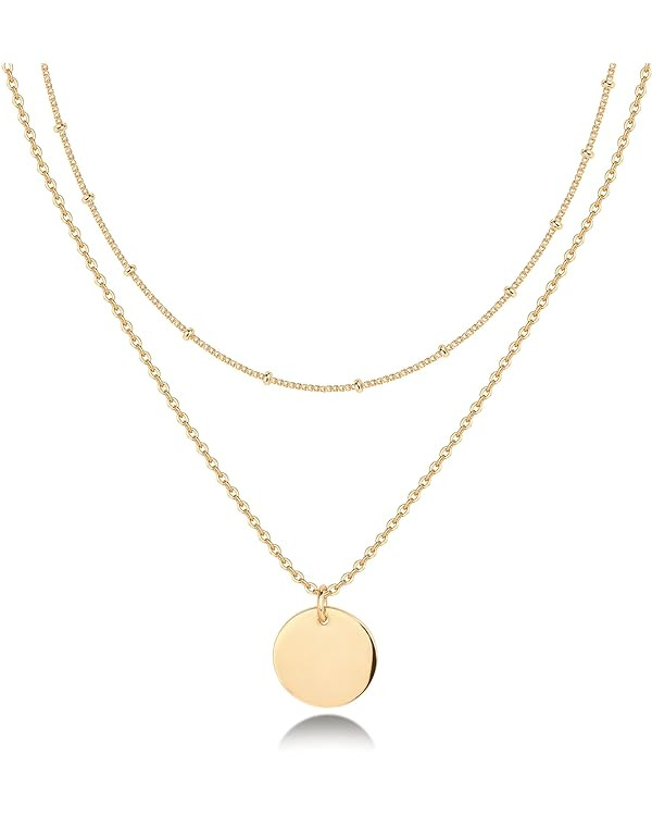 PAVOI 14K Gold Plated Layering Necklaces | Stylish Minimalist Design Pendant Necklaces | Butterfl... | Amazon (US)