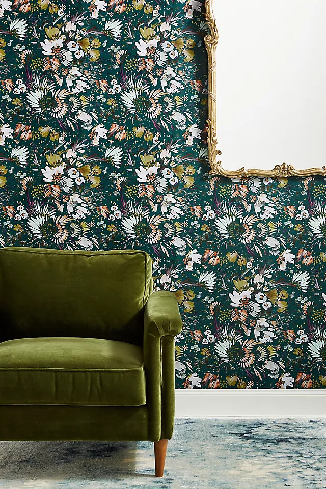 Kelly Ventura Flowerbed Wallpaper | Anthropologie (US)
