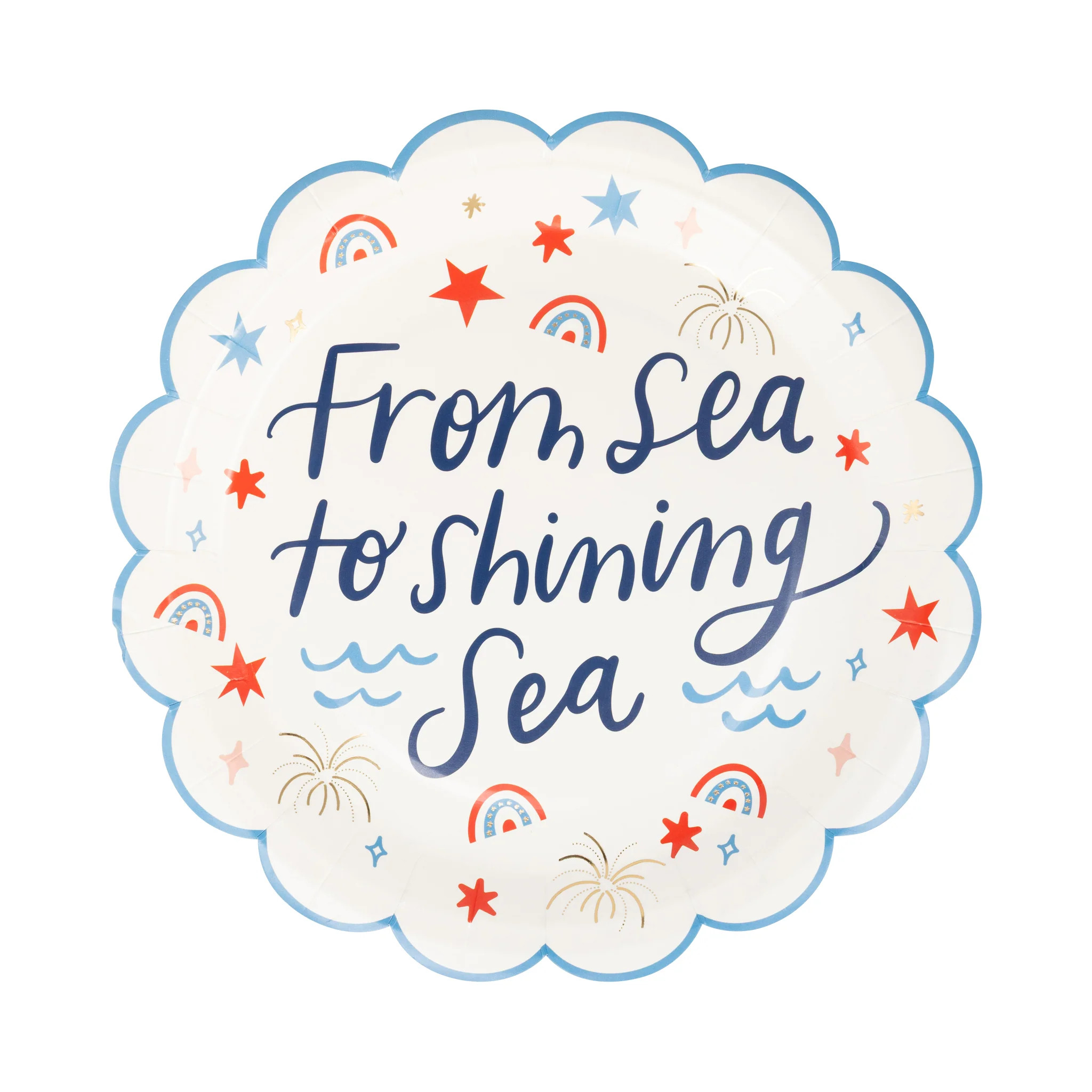 Shining Sea Paper Plate (8 ct) | My Mind's Eye