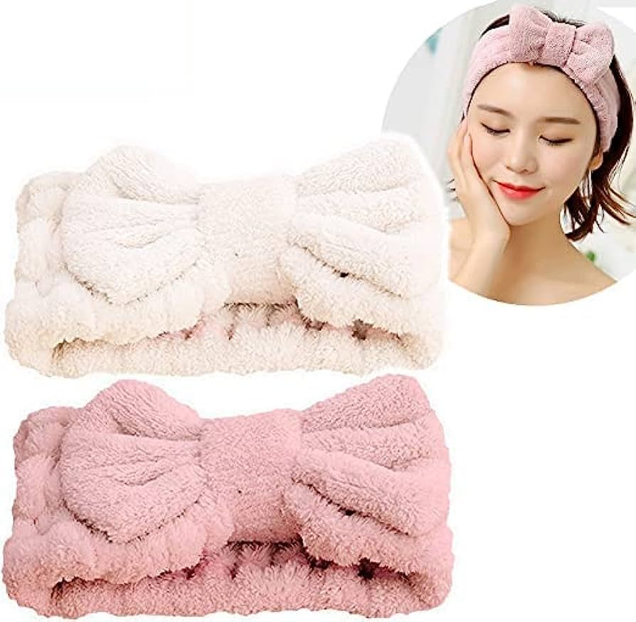Jseng Microfiber Bowtie Women Beauty Headbands, Extrame Soft & Ultra Absorbent, Comfort to Wash M... | Amazon (US)