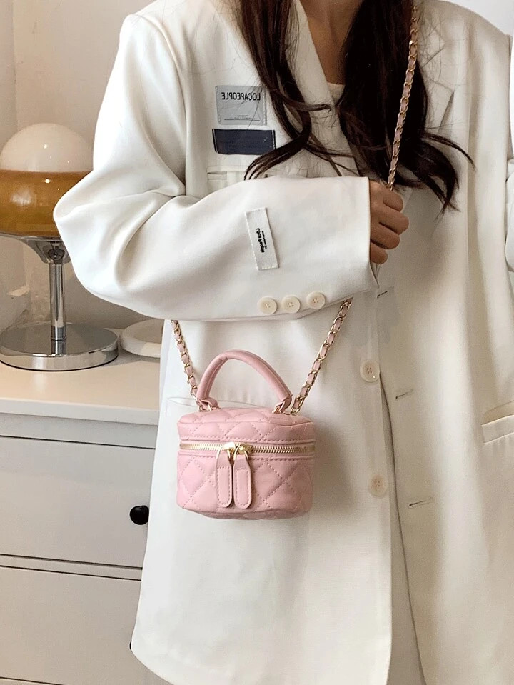 Leichte Mini-Taschen, Kettentaschen, gesteppte Fadentaschen, Handtaschen, Beuteltaschen, geeignet... | SHEIN