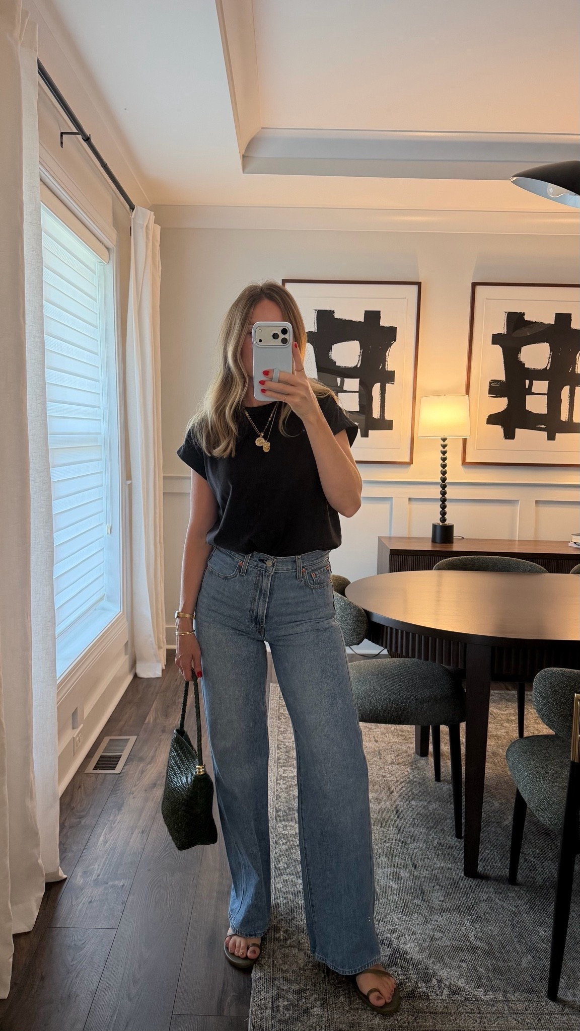 OOTD for date night (wearing small in tee; 26 in jeans)