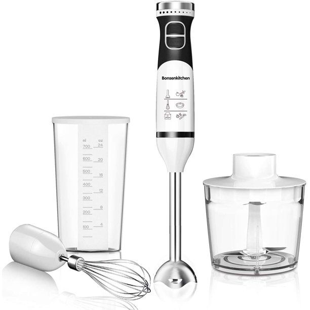 Bonsenkitchen 225W Turbo 9 Speed Immersion Hand Blender Handheld Energy Saving, Stick Blender wit... | Walmart (US)