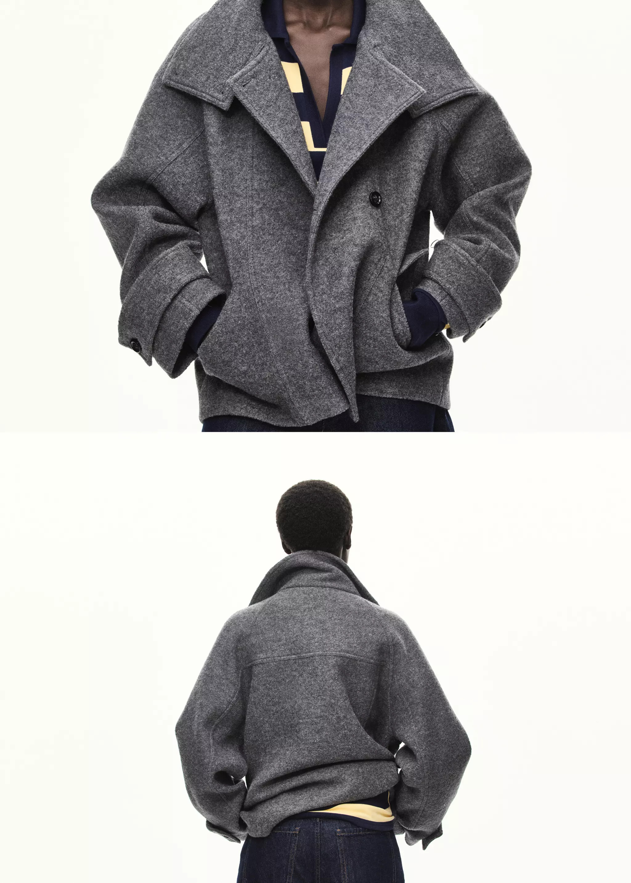 100% wool funnel-neck coat | Mango (US/MX/AU)