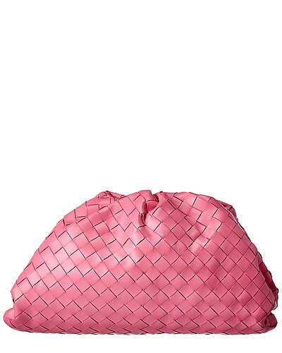 Bottega Veneta The Pouch Maxi Intrecciato Leather Clutch | Gilt
