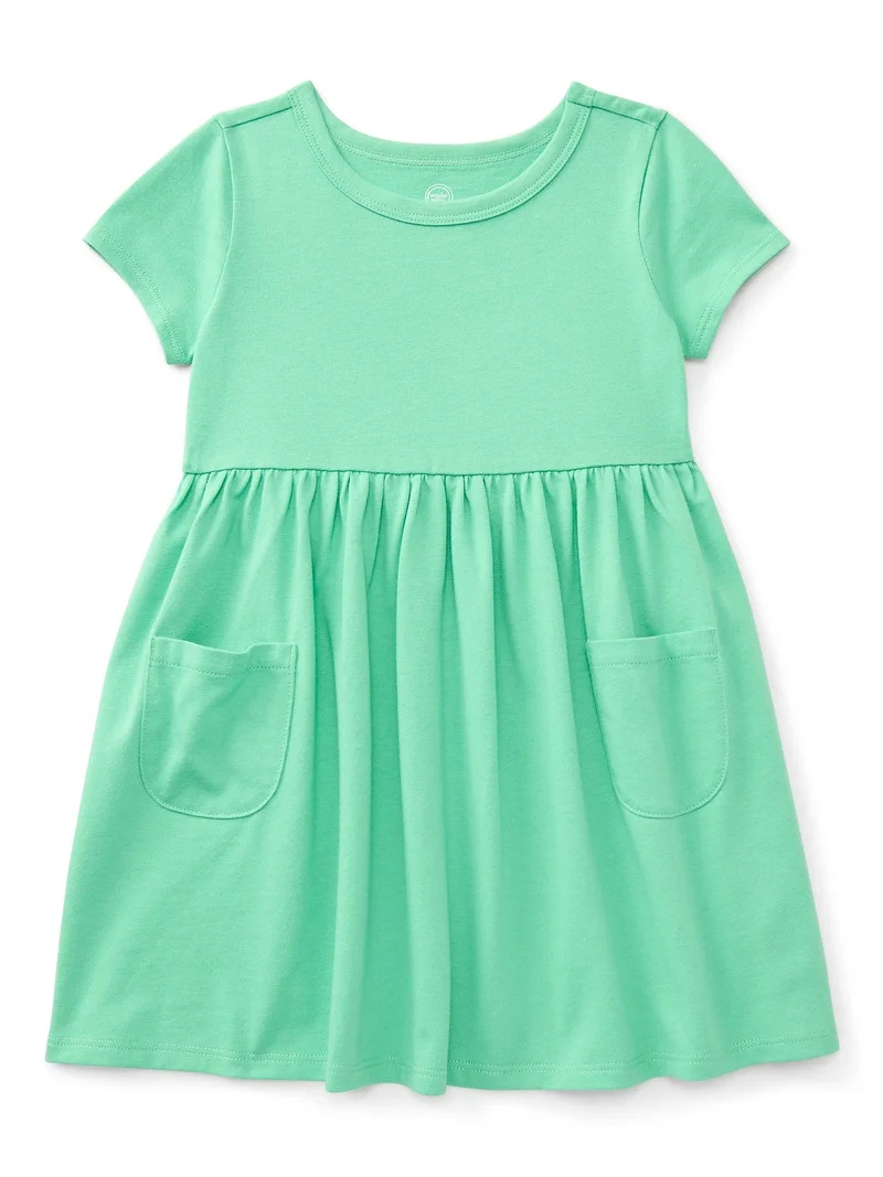Wonder Nation Toddler Girls Play Dress with Short Sleeves, Sizes 12M-5T | Walmart (US)
