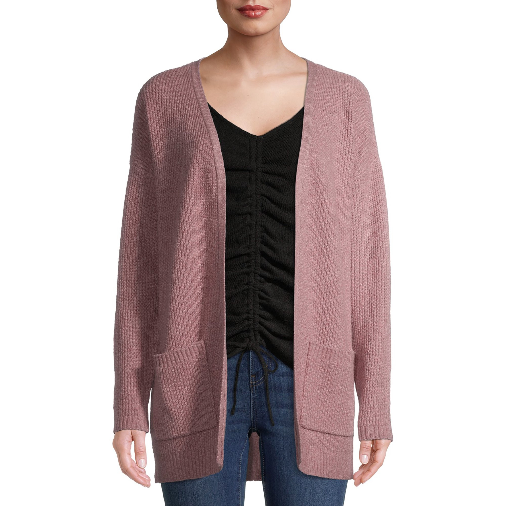 Pink Rose Juniors' Stitch Cardigan | Walmart (US)