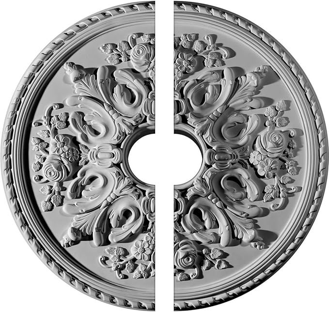 Ekena Millwork CM32BR2-06000 Bradford Ceiling Medallion, 32 5/8"OD x 6"ID x 2"P, Factory Primed | Amazon (US)
