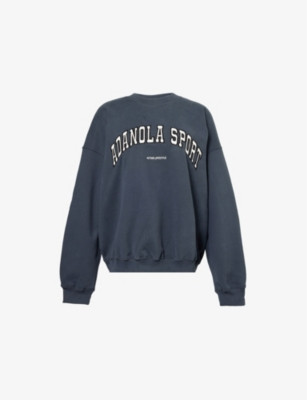 Logo-embroidered relaxed-fit organic-cotton sweatshirt | Selfridges