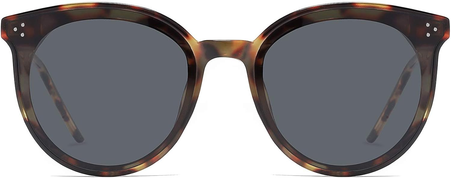 SOJOS Classic Retro Round Oversized Sunglasses for Women with Rivets DOLPHIN SJ2068 | Amazon (US)