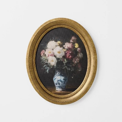 9"x12" Oval Floral Bouquet Framed Wall - Threshold™ designed with Studio McGee | Target