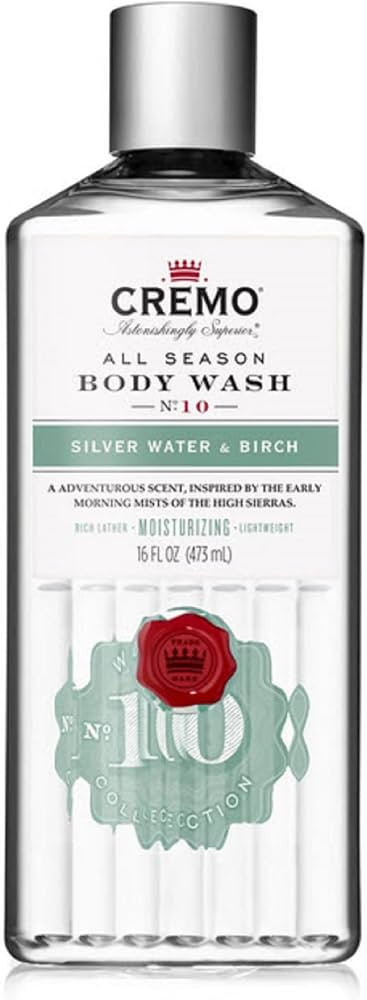 Cremo Rich-Lathering Silver Water & Birch Body Wash for Men, A Revitalizing Combination of Glacie... | Amazon (US)