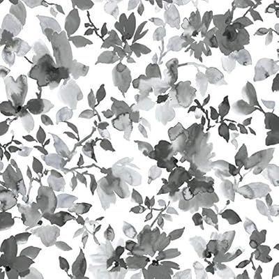 RoomMates Black Watercolor Floral Peel and Stick Wallpaper | Amazon (US)