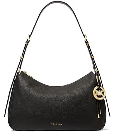 Michael Kors Nolita Medium Gold Tone Shoulder Bag - Black | Dillard's