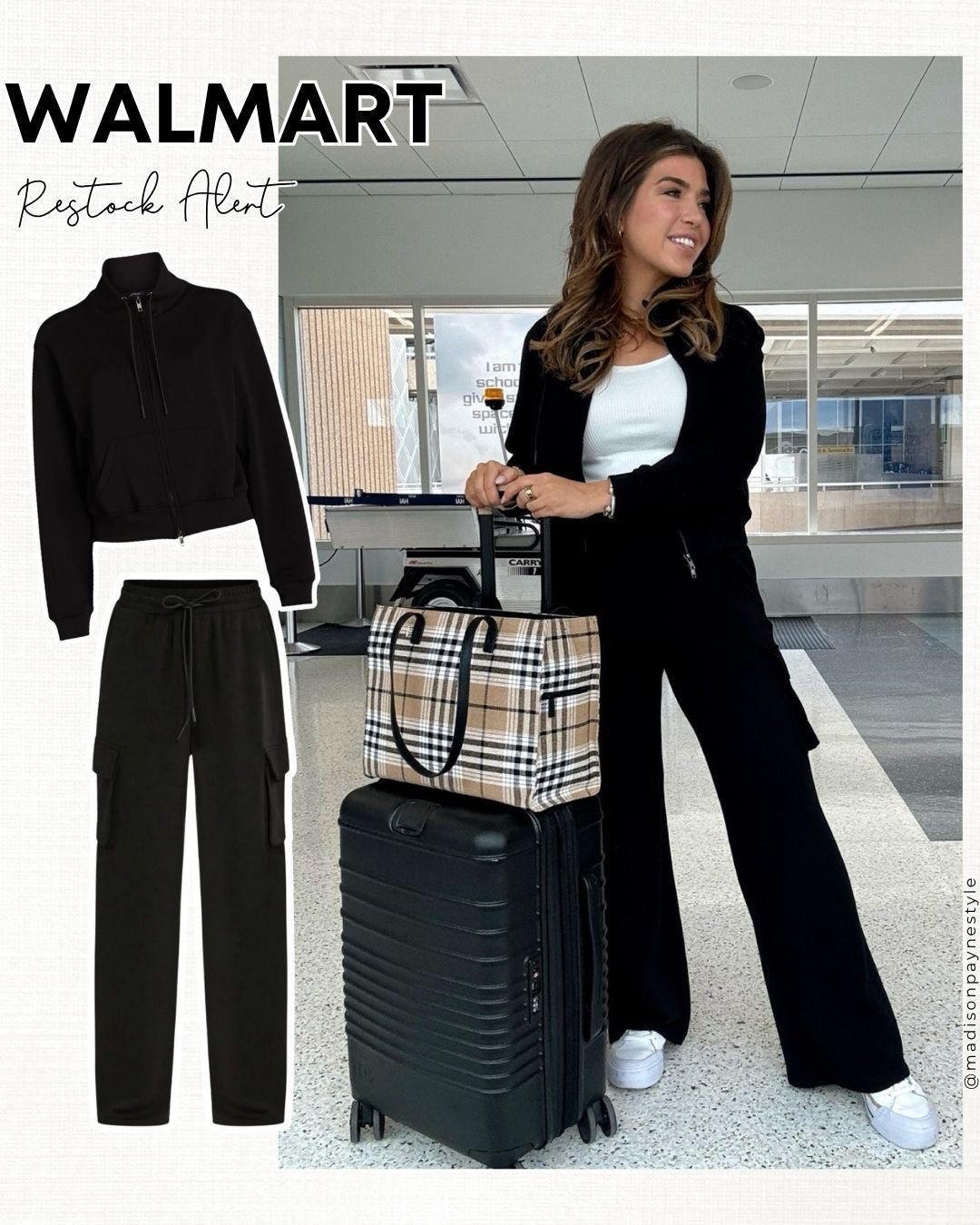 WALMART Restock Alert 🚨 my airport outfit is from Walmart’s Scoop Scuba line. Wearing a small in the zip-up hoodie and cargo pants, fit tts

Airport Outfit, Travel Outfit, Airport OOTD, Travel OOTD, travel, Walmart outfit, vacation outfit, Madison Payne 

#LTKTravel #LTKSeasonal #LTKStyleTip