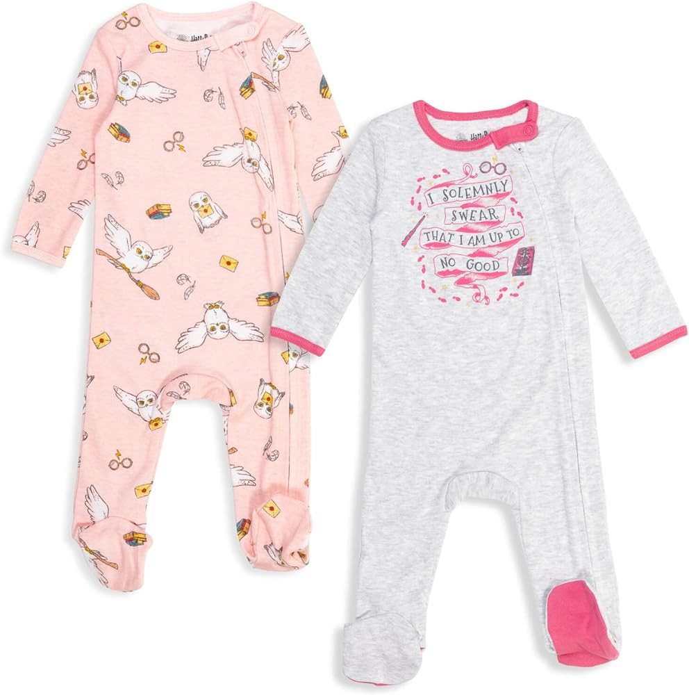 Harry Potter Baby 2 Pack Zip Up Costume Sleep N' Play Coveralls Newborn to Infant | Amazon (US)