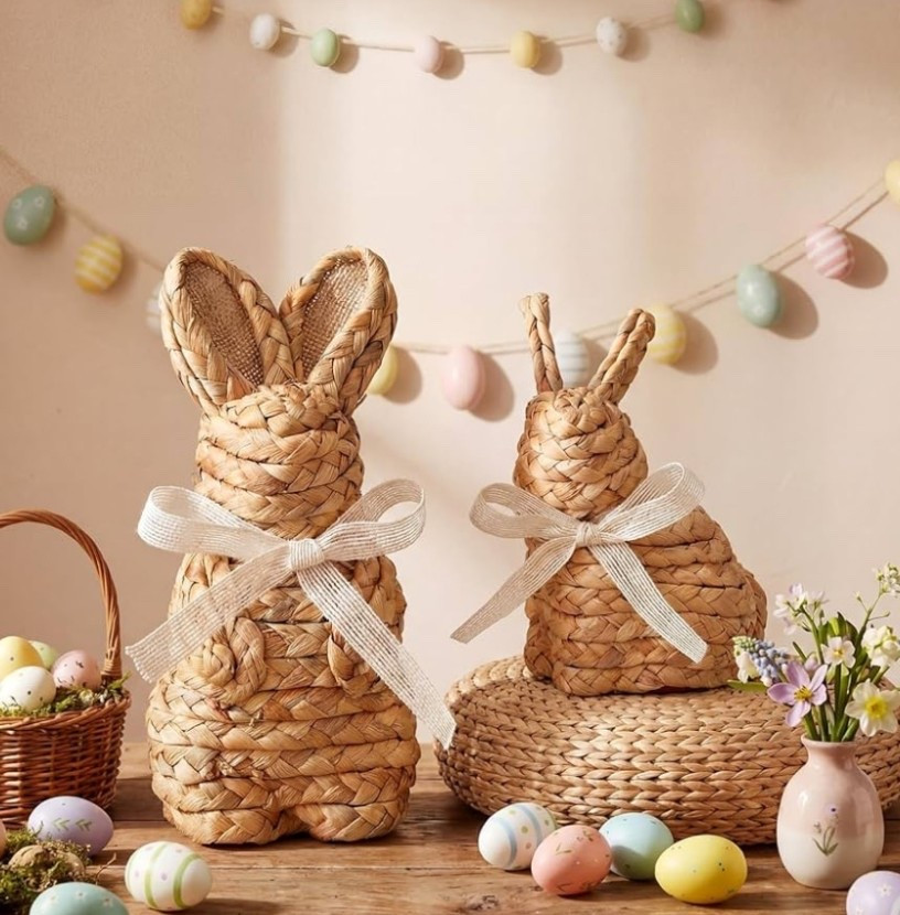 Find it in my New Bloom Collection. 🌷🐣 The sweetest little woven bunnies bringing soft, earthy Easter charm. This Woven Rattan Easter Bunny Figurine Set is the perfect cozy farmhouse touch for your spring table and home.

Add them to your Easter setup now before they hop away. 🌸🐰

#LTKfoodie #LTKSeasonal #LTKHome