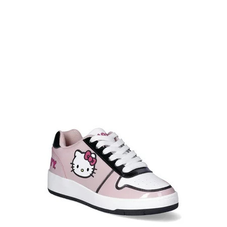 Hello Kitty by Sanrio Women s Pink Casual Court Sneakers Sizes 6-11 Regular Width | Walmart (US)