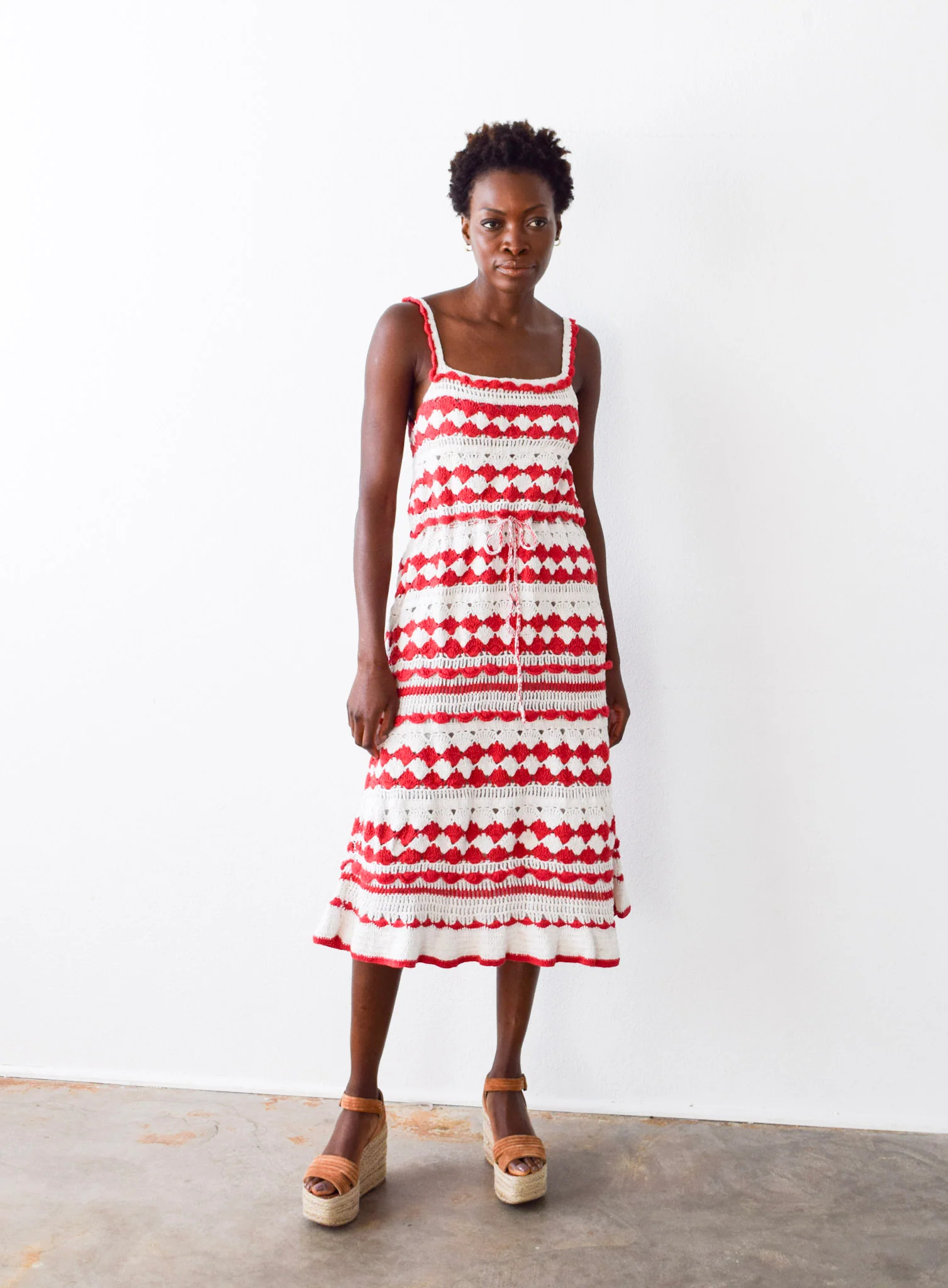 Crochet Dress Geranium Red | Never A Wallflower