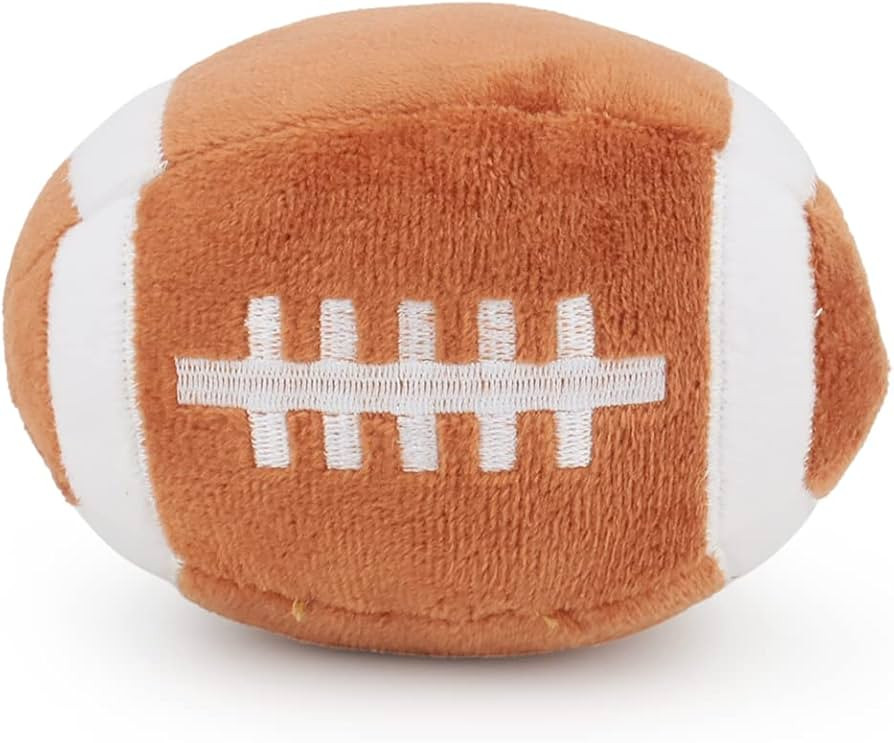 Dog Toys Balls - Chewable Plush Rugby for Dogs, Soft Pet Squeaky Ball Stuffed with Fluffy, Durabl... | Amazon (US)