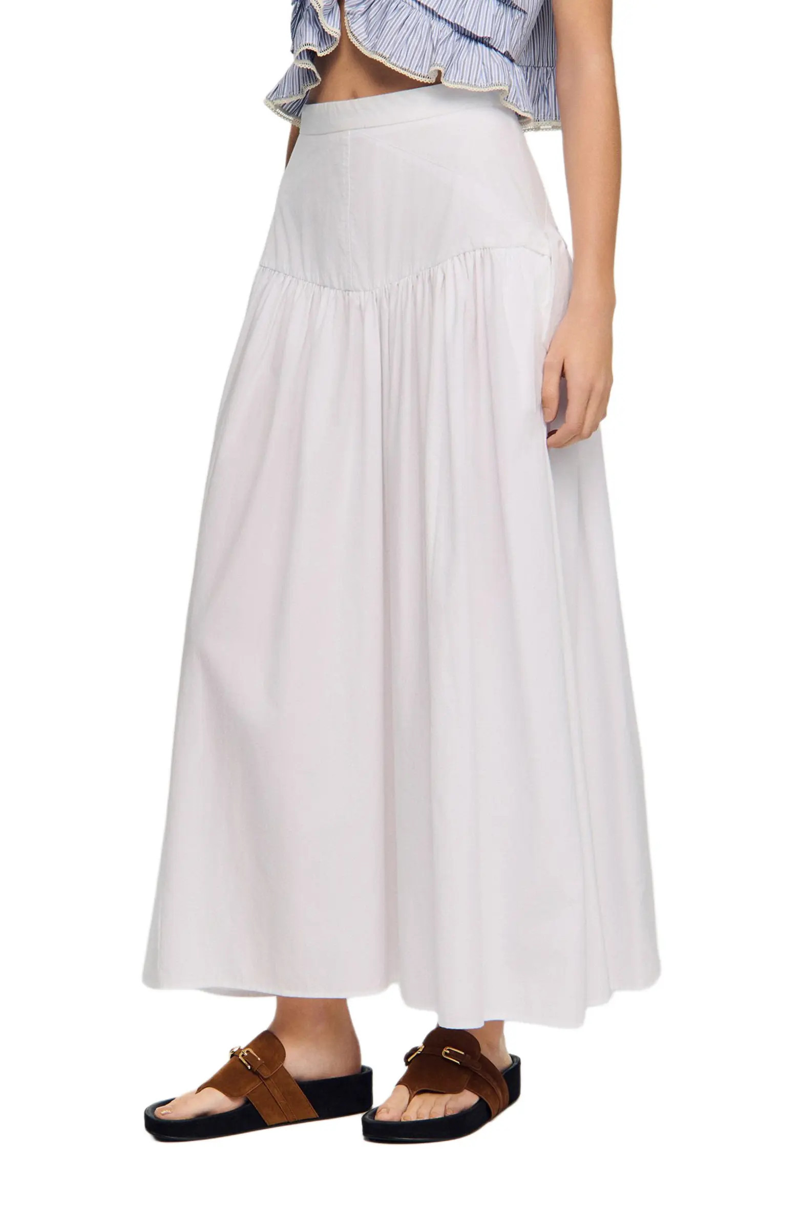 Long poplin skirt with ties | Nordstrom