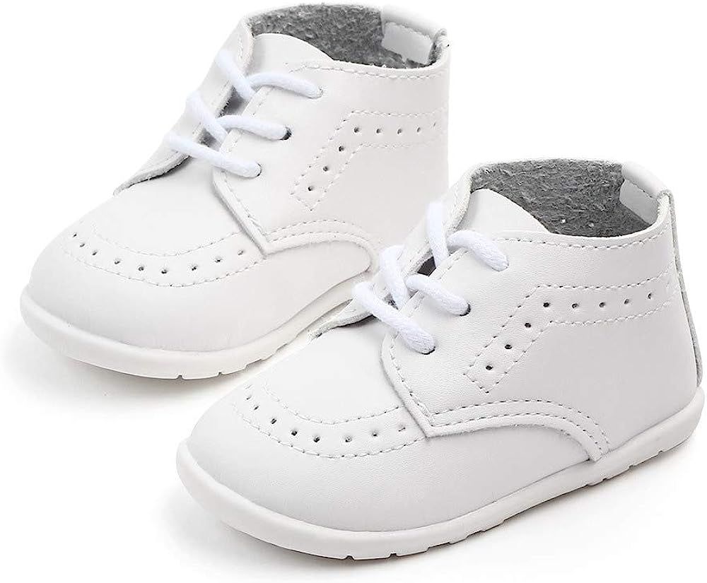 Casazoe Infant Baby Boys Girls Oxford Shoes PU Leather Wedding Loafers Brogue Toddler Baptism Dre... | Amazon (US)