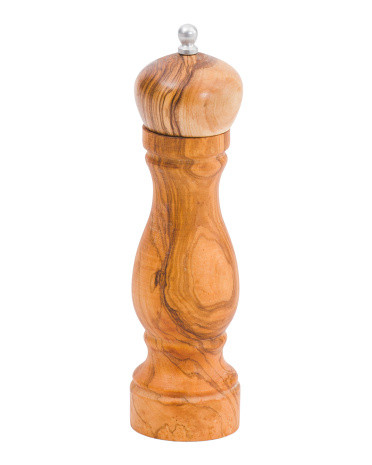 Made In Italy 8in Natural Olive Wood Pepper Grinder | TJ Maxx