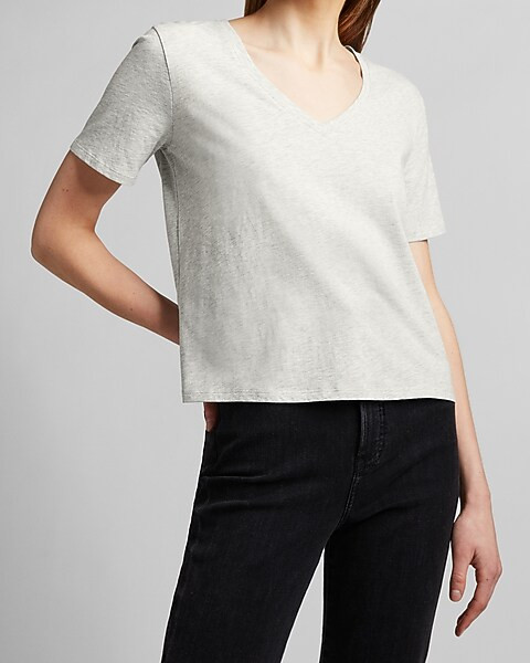 Skimming V-Neck Tee | Express