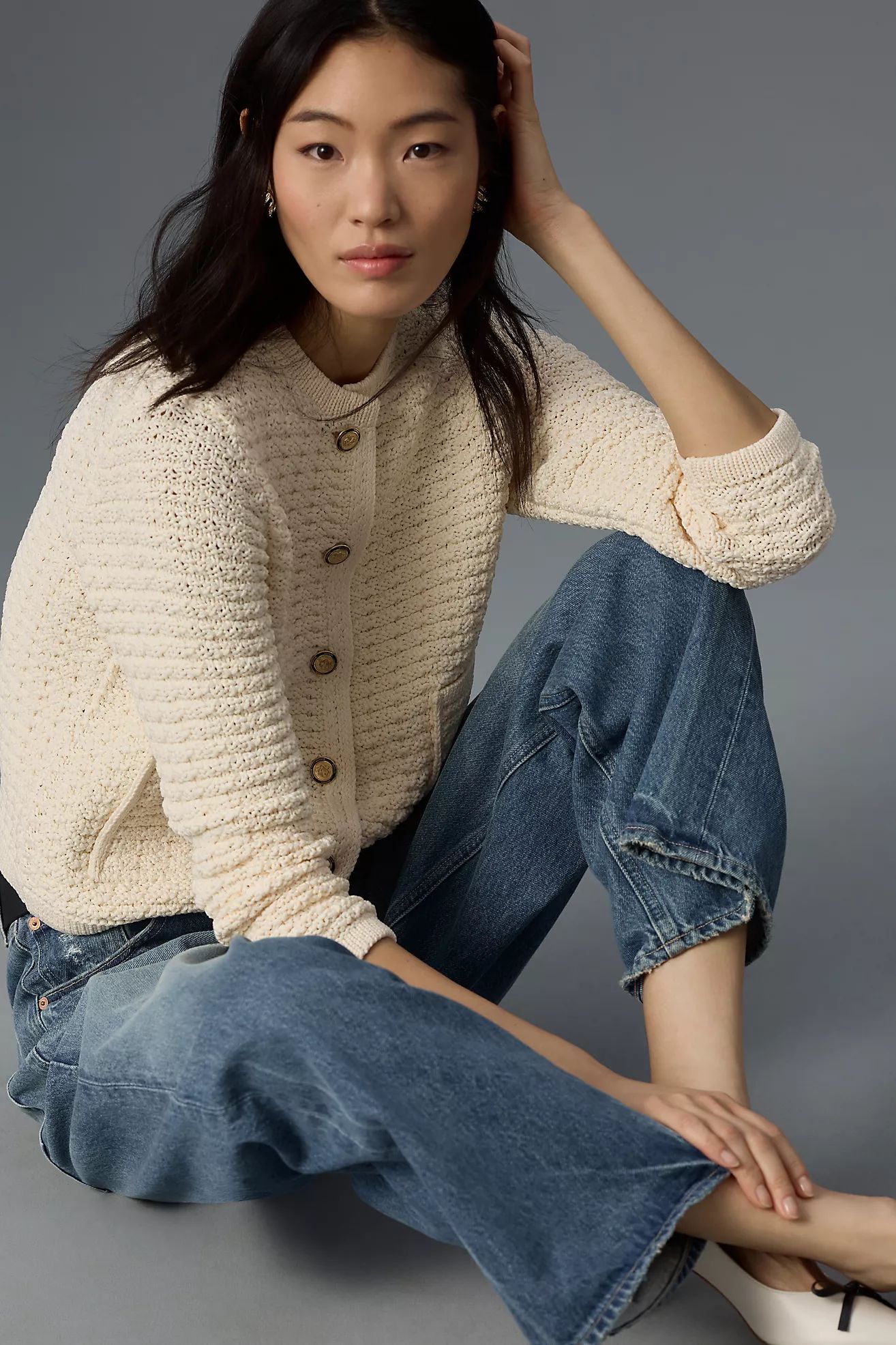By Anthropologie Textured Cardigan Sweater | Anthropologie (US)