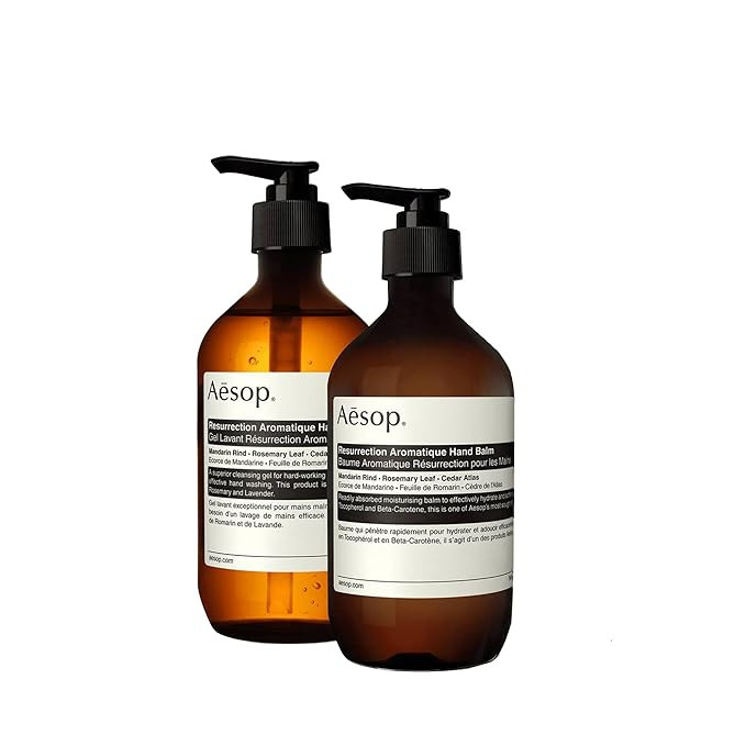 Aesop Resurrection Hand Wash & Balm Set | Citrus, Woody, Herbaceous Duo to Cleanse and Hydrate th... | Amazon (US)