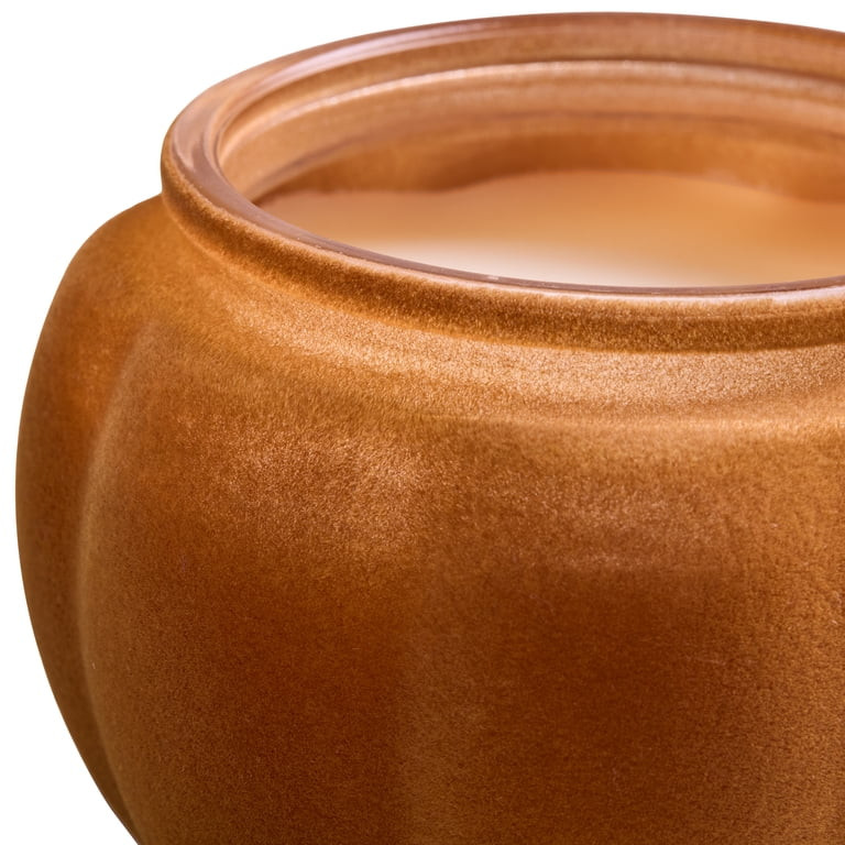 Better Homes & Gardens 2-Wick 10 oz Flocked Pumpkin Jar Candle, Farm Apple Pumpkin | Walmart (US)