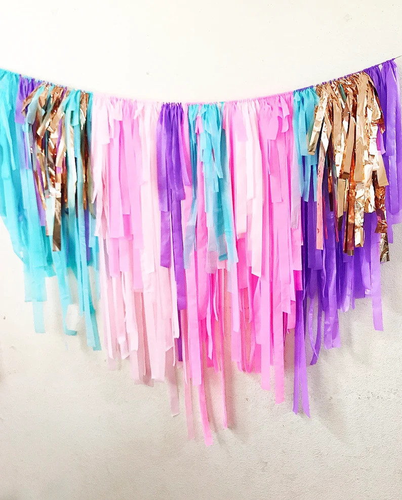 Plastic Tablecloth Fringe Backdrop, Vynl fringe, flag tape, flagging tape, photo backdrop, pictur... | Etsy (US)