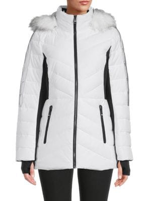 Missy Faux Fur Hood Puffer Jacket | Saks Fifth Avenue OFF 5TH