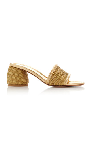Marbella Silk-Raffia Mules | Moda Operandi (Global)