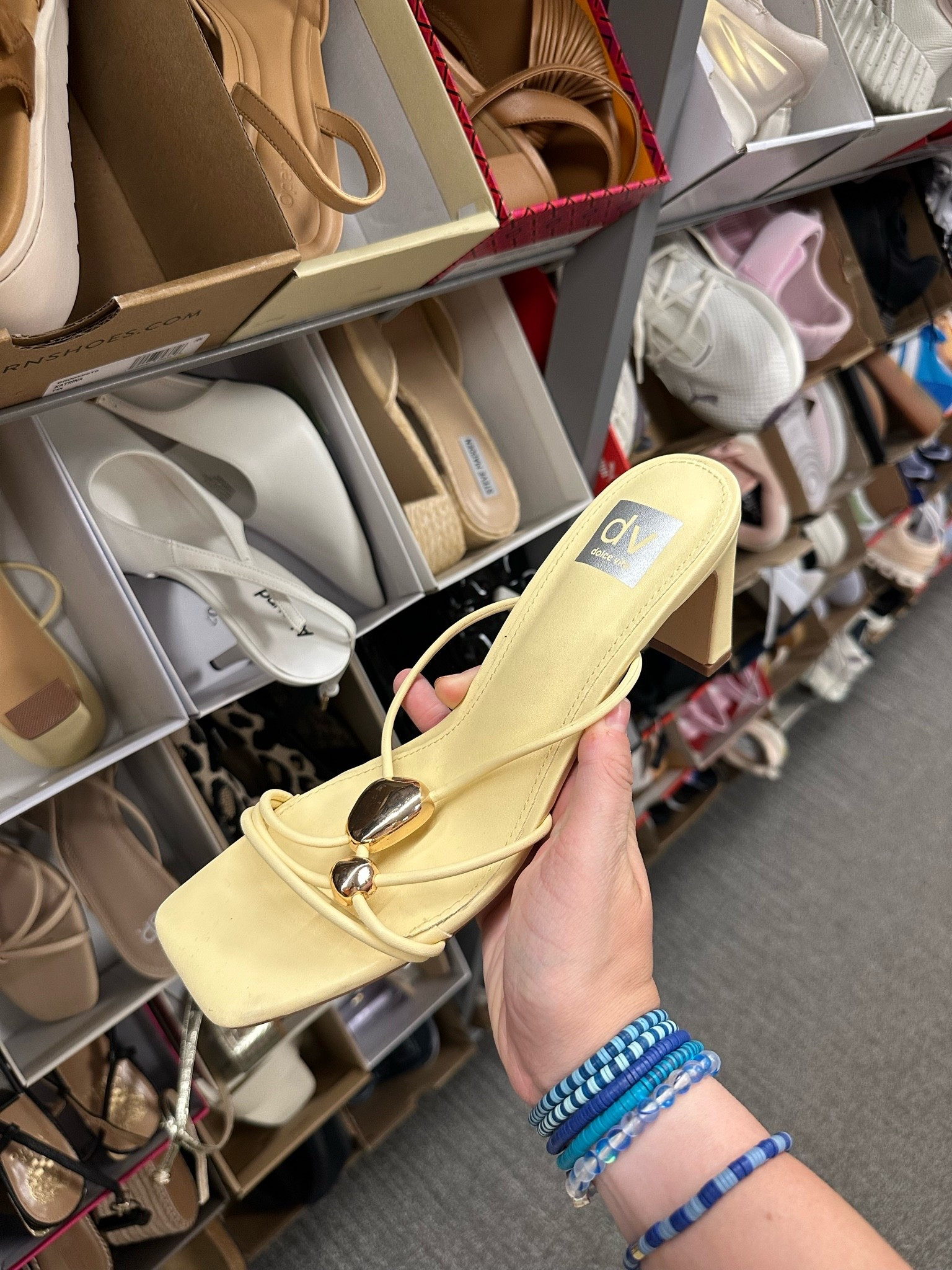 Love these strappy yellow block heels from dolce Vida! The gold details on them are so fun! Perfect for summer! On sale for $49 & range from sizes 5-11!

#LTKSaleAlert