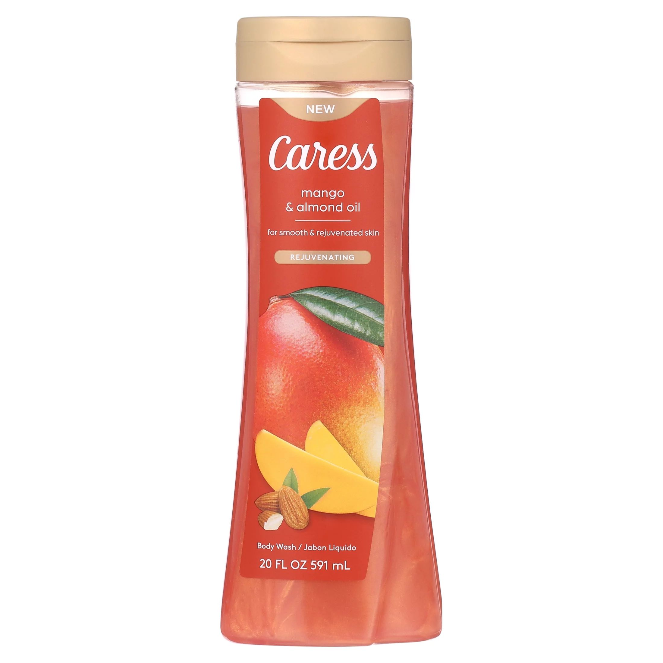 Caress Body Wash for Women, Mango & Almond Oil Shower Gel for Dry Skin 20 fl oz | Walmart (US)