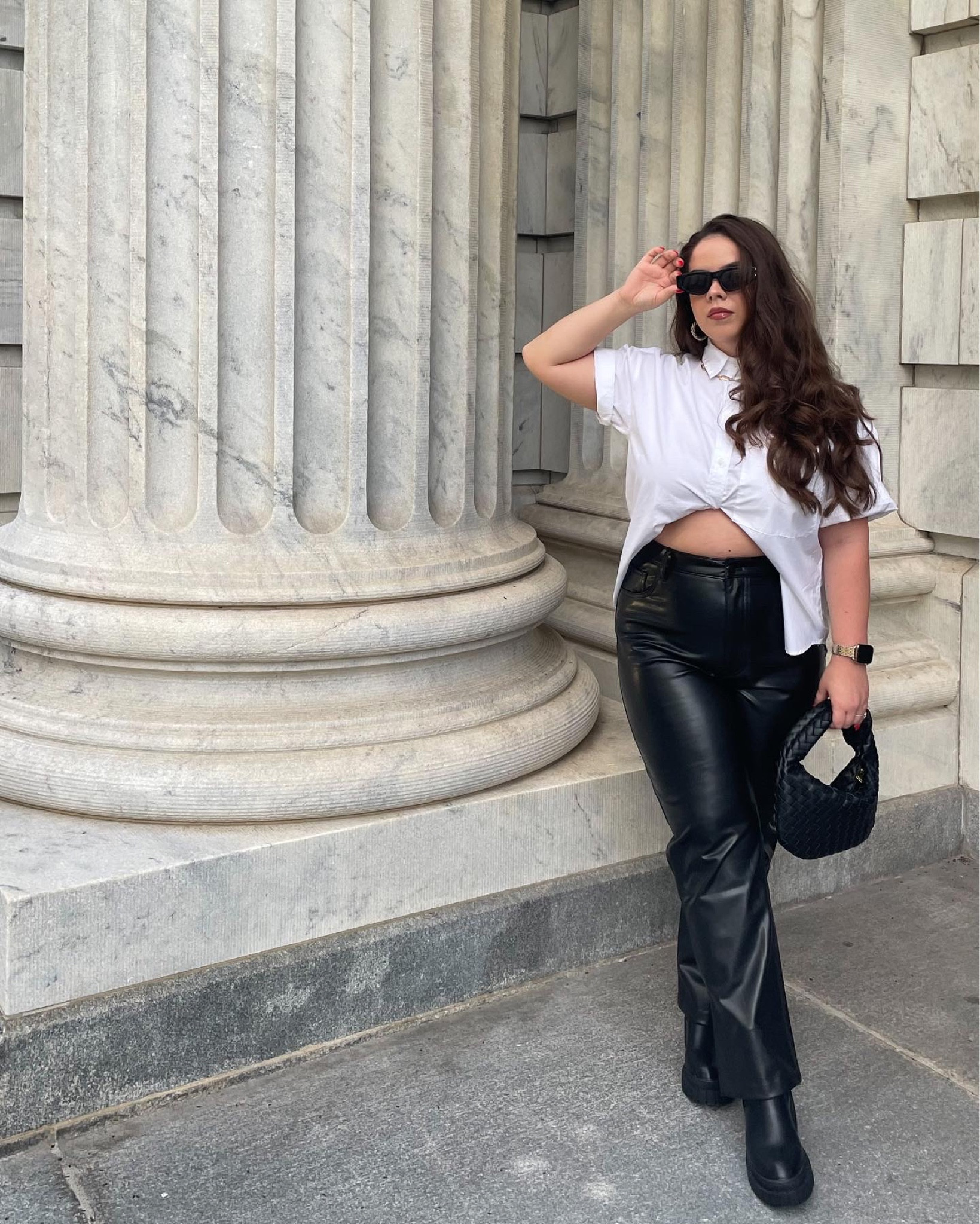 Leather for fall is always a must. Wearing a small in the top and a 31s in the pants. 

#LTKunder50 #LTKstyletip #LTKfit