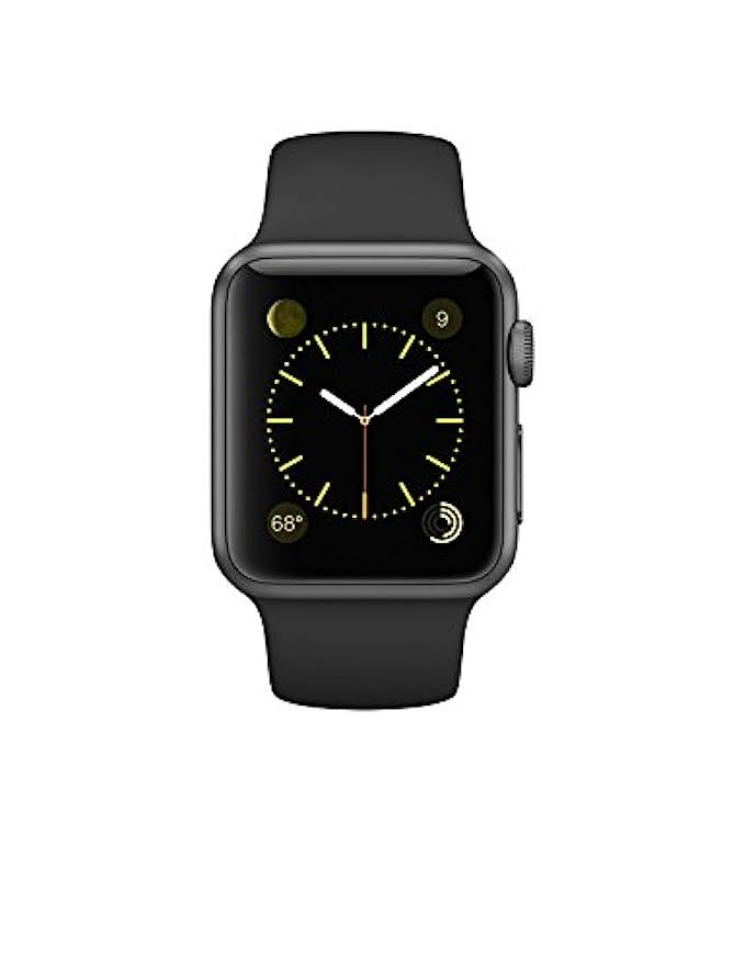 Apple Watch Series 1 38mm Space Gray Aluminum with Black Sport Band | Amazon (US)