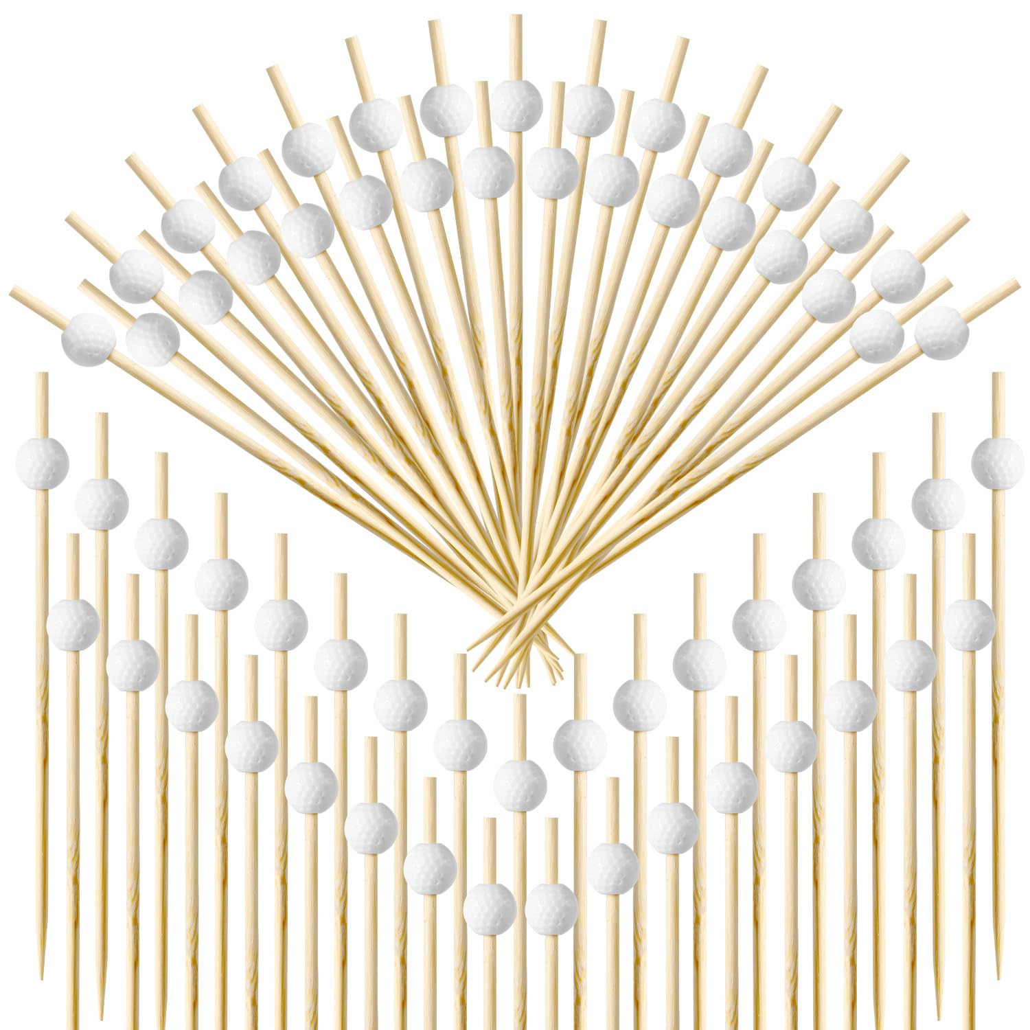 100pcs Golf Cocktail Toothpicks, 4.72 Inch Long Bamboo Toothpicks Golf Fruit Picks Cocktail Skewe... | Amazon (US)