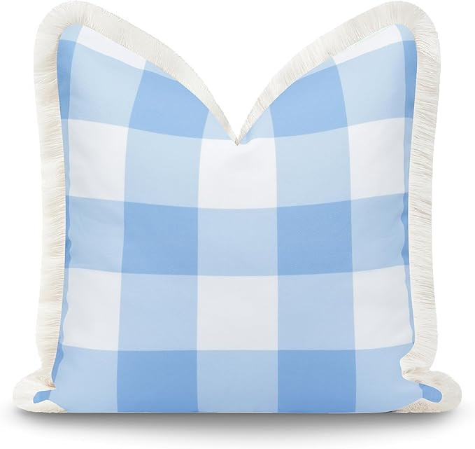 Hofdeco Premium Coastal Patio Indoor Outdoor Throw Pillow Cover Only, 20"x20" Water Repellent for... | Amazon (US)