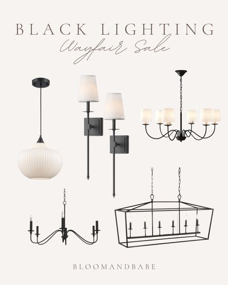 Wayfair lighting sale! Black accent lighting /chandelier/black sconces/ black cage light 

#LTKsalealert #LTKunder100 #LTKhome