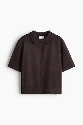 H & M - Cardigan with Collar - Brown | H&M (US + CA)