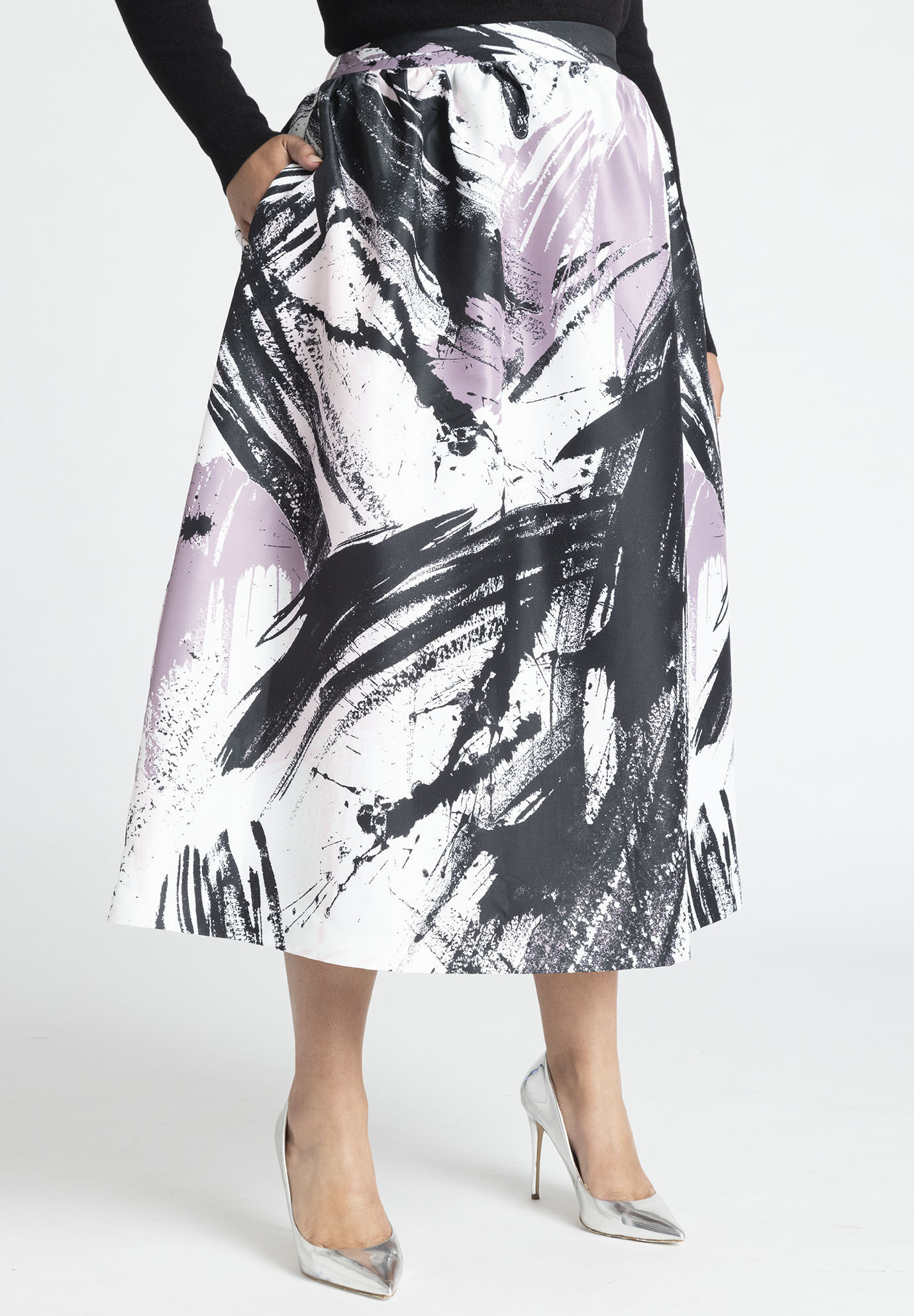 Midi Full Circle Skirt | Eloquii