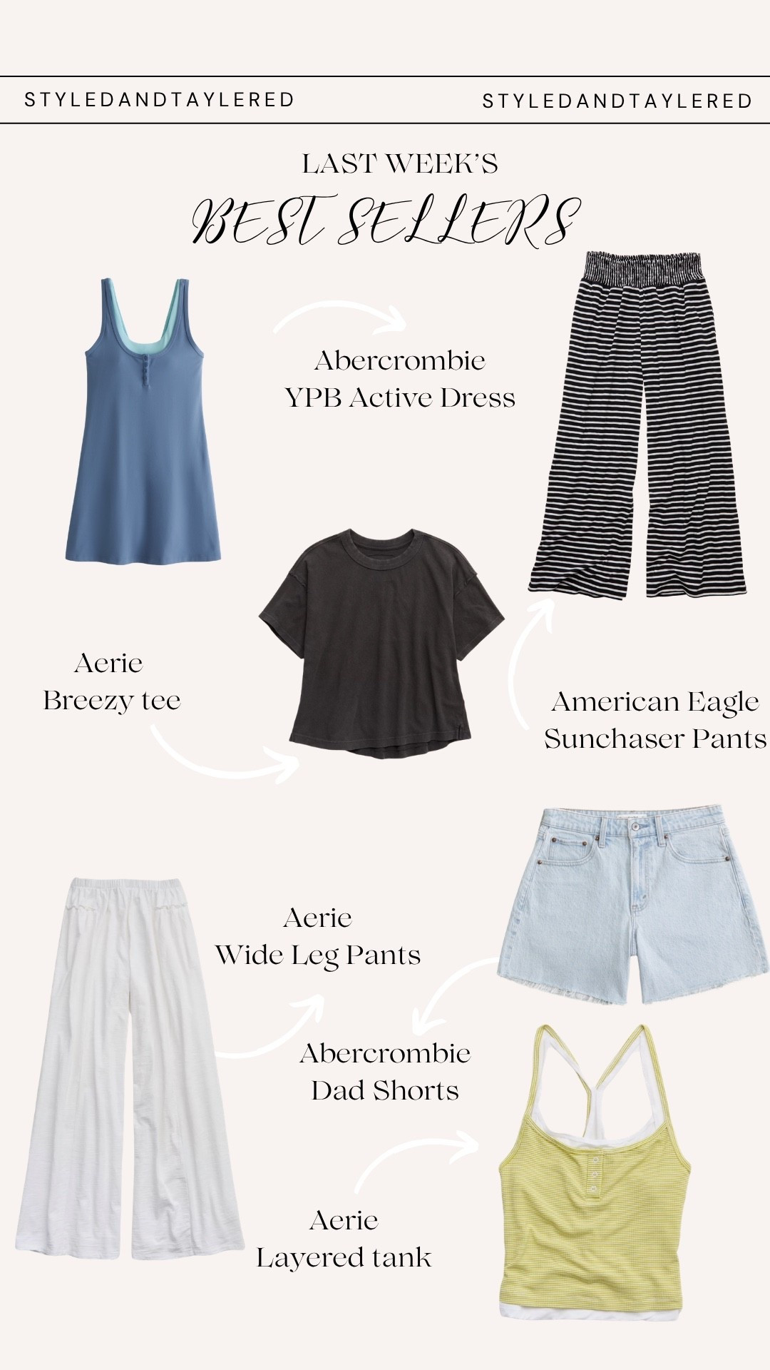 Last week’s best sellers are proof that effortless summer style wins every time ☀️ These are the pieces you all loved most - from comfy wide leg pants and breezy tees to the perfect dad shorts and active dress. Sharing all my favorites linked here! 🤍

summer outfit ideas, tall girl fashion, midsize style, size 14 fashion, casual summer outfits, mom style, everyday outfit inspiration, Aerie favorites, Abercrombie style, American Eagle fashion, wide leg pants, dad shorts outfit, active dress outfit, summer basics, comfortable summer clothing, affordable fashion finds, tall friendly clothing, casual chic outfits, capsule wardrobe essentials, summer wardrobe staples, long torso friendly outfits, curvy girl fashion, weekend outfit ideas, lightweight summer clothes, neutral outfit inspiration

#LTKTall #LTKMidsize #LTKSaleAlert
