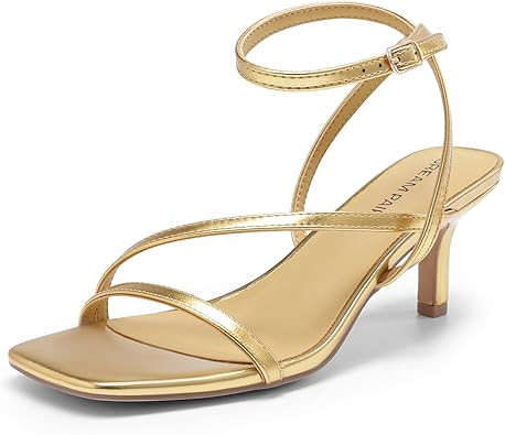 DREAM PAIRS Women's Low Kitten Heels Strappy Open Square Toe Ankle Strap Sexy Fashion Comfort Dre... | Amazon (US)