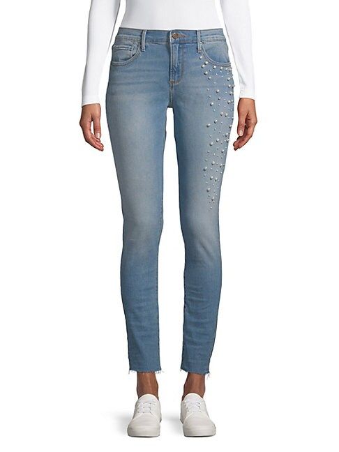 Jackie Cut-Off Faux Pearl Jeans | Saks Fifth Avenue OFF 5TH