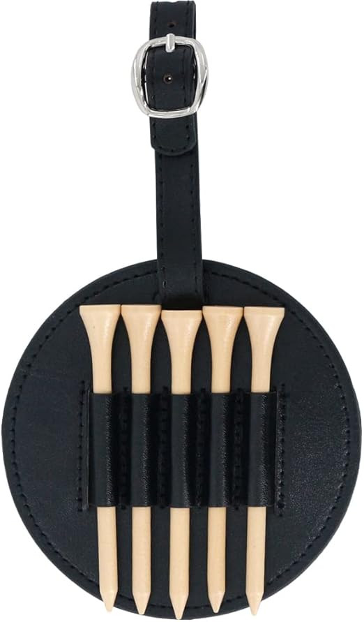 Leather Golf Tees Holder with 5 PCS Wooden Golf Tees 3-1/4 Inch Hook to Golf Bag Belt Clip for Go... | Amazon (US)