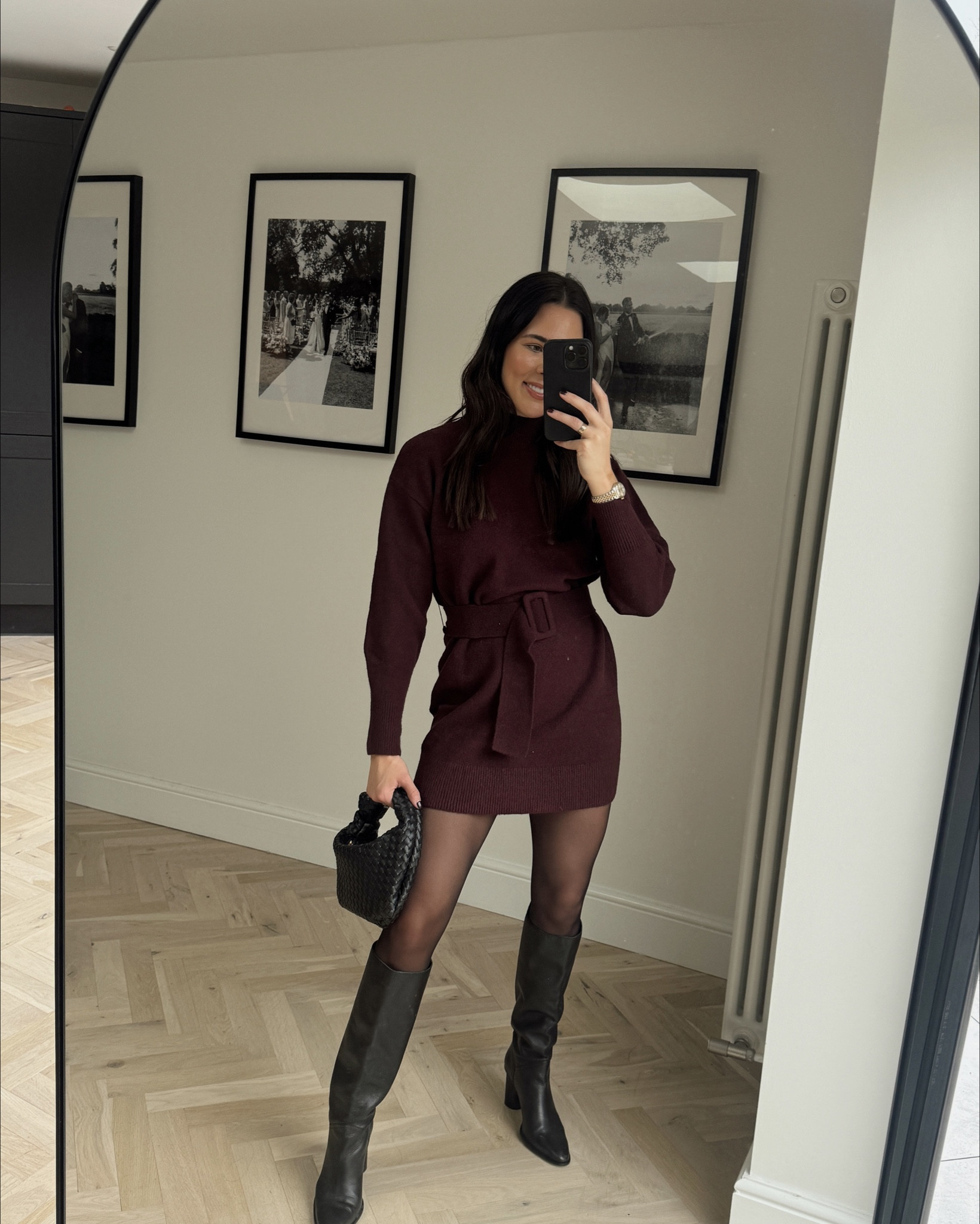 burgundy dress with black tights and booties Maroon Lace Dress With Black Tights Fashion Outfits, Burgundy Dress Outfit,  Lace Dress Outfit