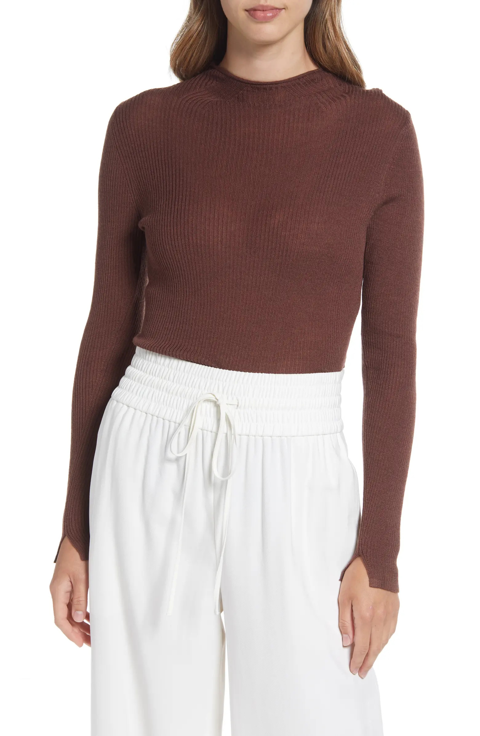Rib Mock Neck Sweater | Nordstrom
