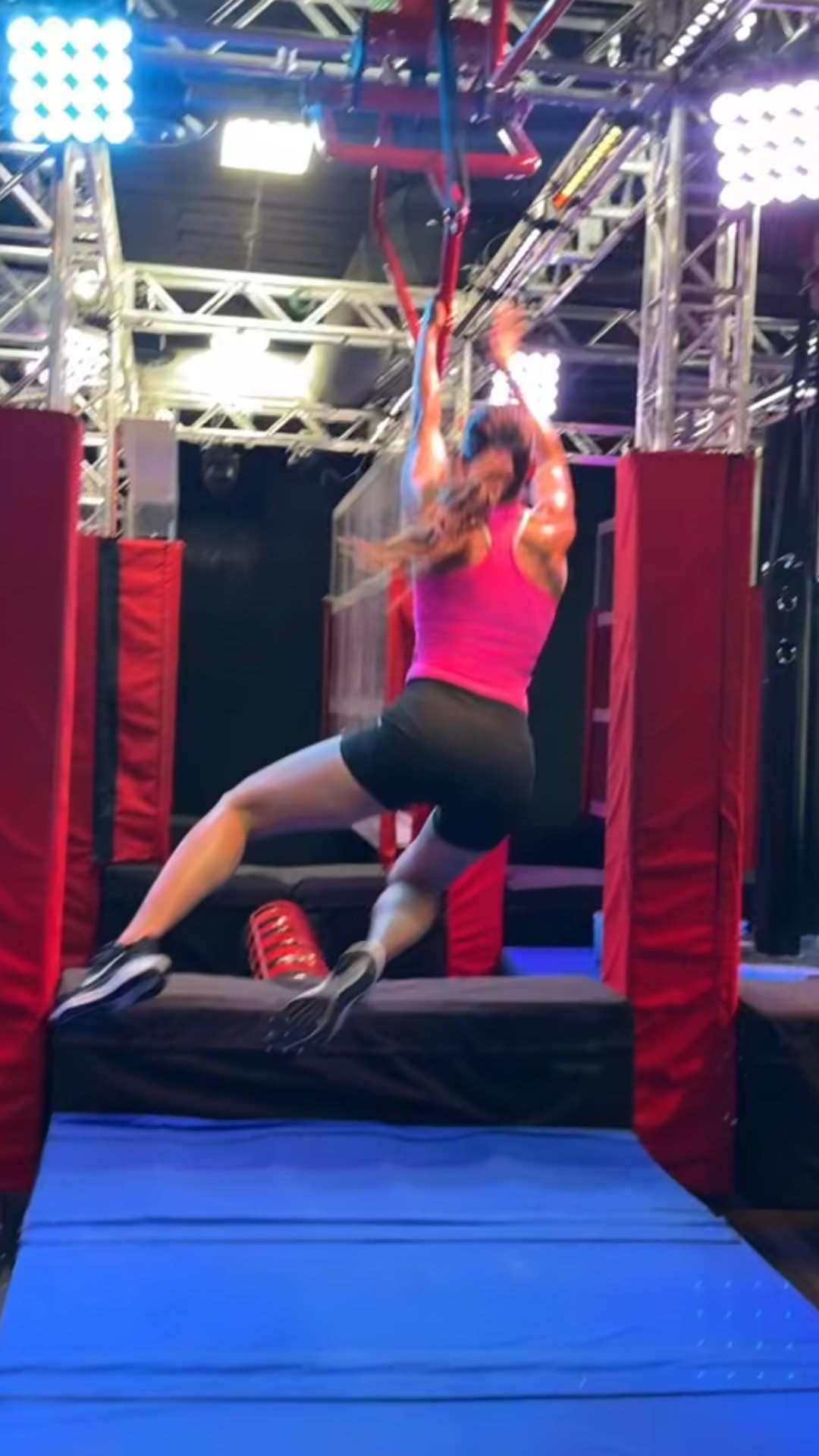 💪 45 and still crushing challenges meant for kids a third my age! I spotted a 14-year-old breeze through this wild pull-up bar challenge, studied his technique… and nailed it myself. 🙌 It took momentum, grip strength, and a whole lot of core control to swing from one unstable bar to the next — but I did it!

What I’m wearing for the win: 🖤 Vuori Daily Short – buttery-soft biker shorts in Black (Size Small) — perfect for movement + comfort 🤍 Lululemon Energy Bra in White – all-day support for high-energy moves 💗 Lululemon Fitted Tank Top in hot pink (style not available, but close matches: Ebb to Street Tank or Swiftly Tech Cropped Racerback Tank 2.0 in Pink Dragonfruit)
 🖤 Nike Pegasus – my favorite all-around workout shoe, built for comfort, stability, and speed
This combo = performance, comfort, and style — whether you’re doing a pull-up bar challenge or just crushing your next workout.

#PullUpChallenge #CalisthenicsTraining #GripStrength #CoreStrength #WomensFitness #ActiveLifestyle #Over40Fitness #VuoriDailyShort #LululemonEnergyBra #LululemonSwiftlyTech #NikePegasus #AthleisureStyle #GymWear #FunctionalTraining #WomenWhoLift #LTKActivewear


#LTKShoeCrush #LTKOver40 #LTKActive